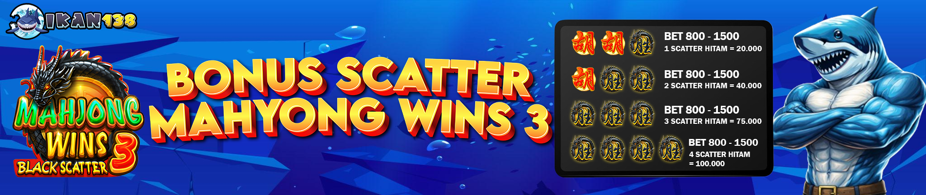 BONUS SCATTER HITAM MAHJONG WINS 3